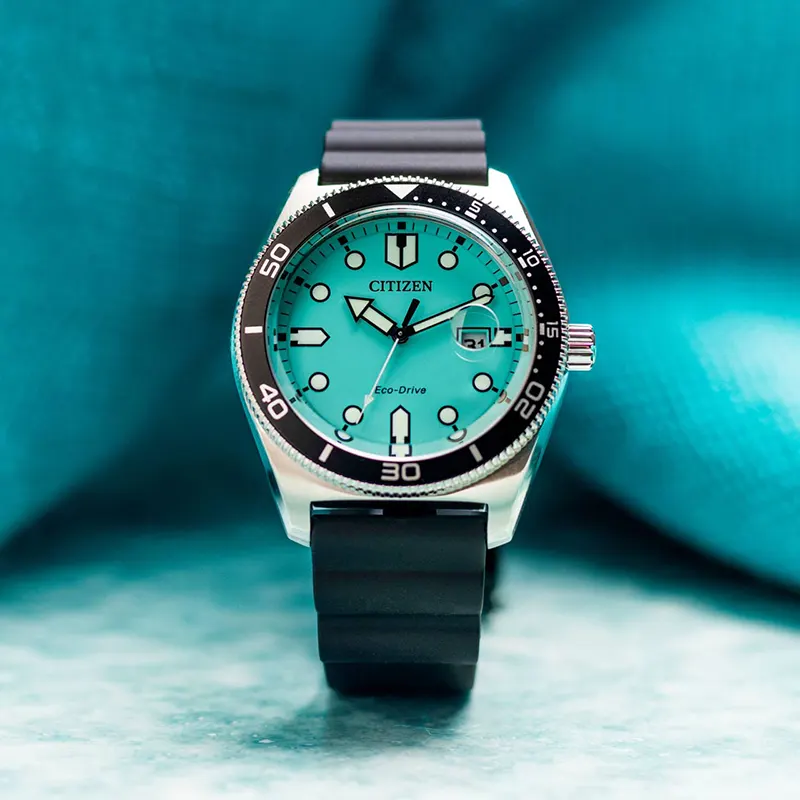 Citizen Eco-Drive Turquoise Tiffany Blue Dial Men's Watch- AW1760-14X